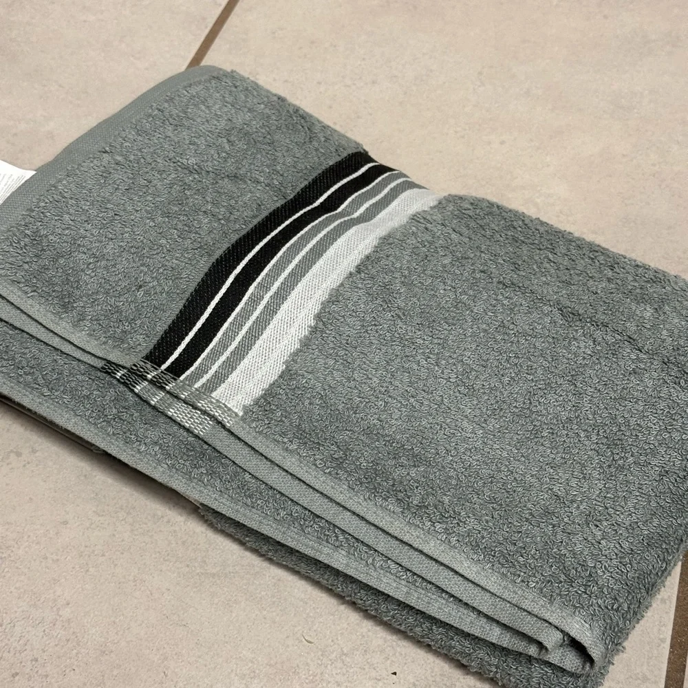 Mainstays Gray‎ 2 Bath Towels cotton rich